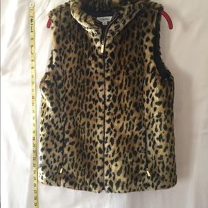 Calvin Klein - Animal Print Faux Fur Vest
